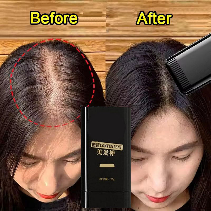 Portable 2 in1 Hair Dye Stick - Black
