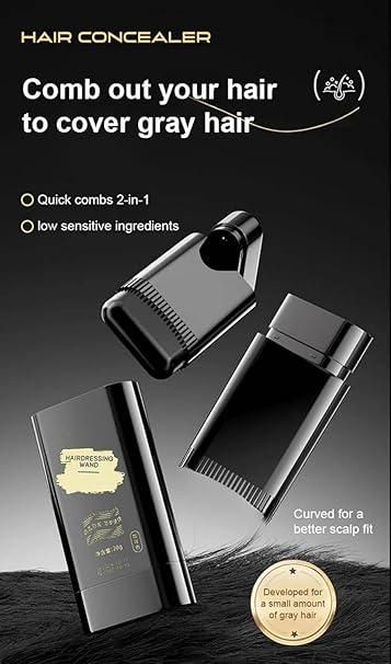 Portable 2 in1 Hair Dye Stick - Black