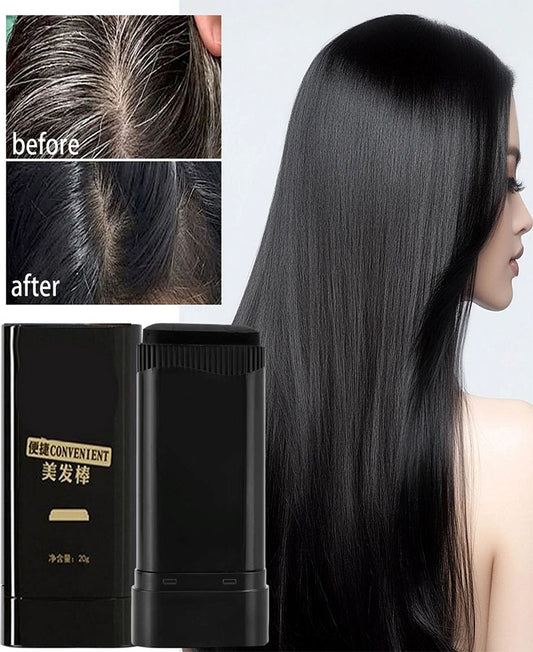 Portable 2 in1 Hair Dye Stick - Black